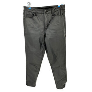 Social Standard by Sanctuary Faux Leather Ankle Skinny Black Pants Size 8 Jeans